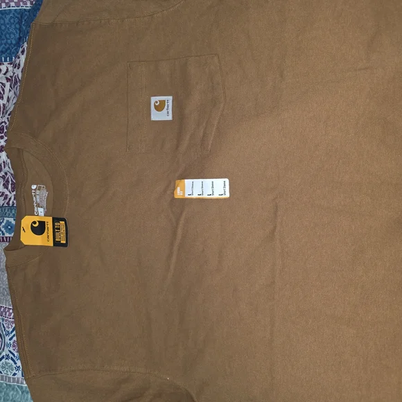 Carhartt Brown Short Sleeve Tee Durable Workwear - Picture 2 of 4